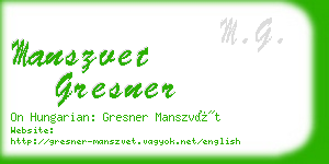 manszvet gresner business card